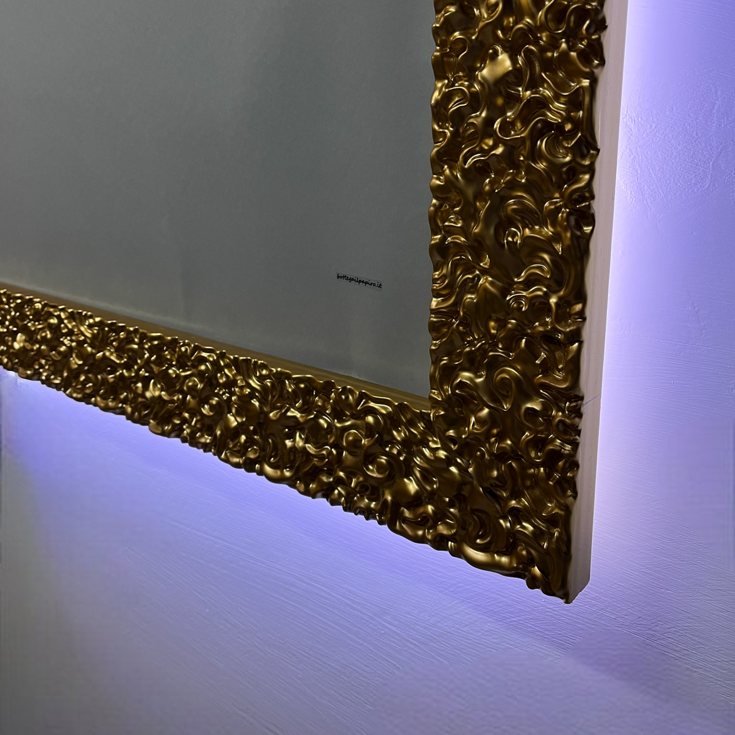 LITTLE ITALY - Specchio con cornice in oro retroilluminata